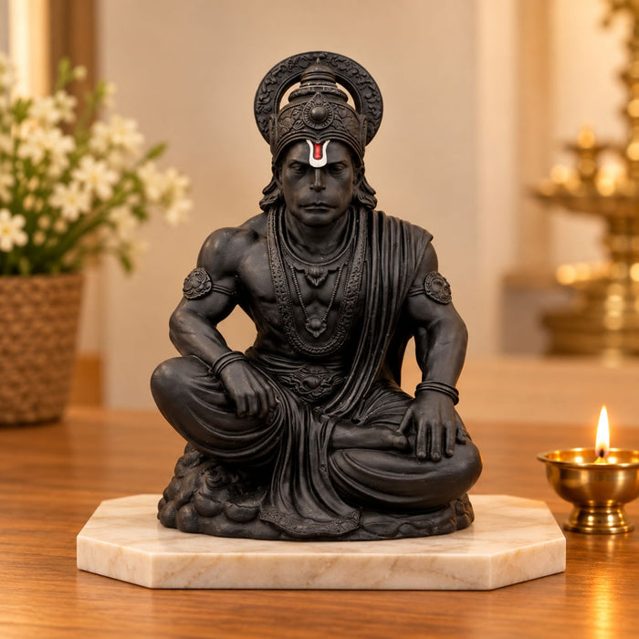 Divine Hanuman Ji Black Idol 3.5 Inch | Bajrangbali Murti