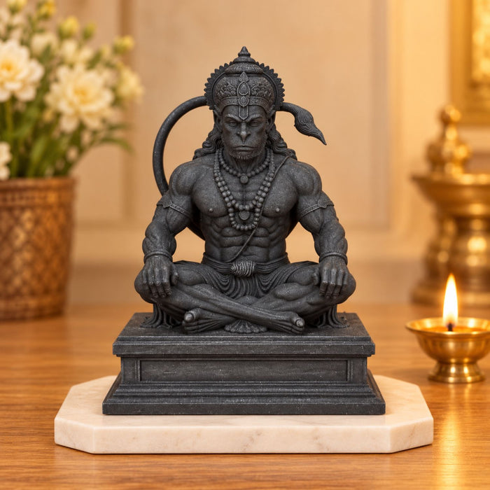 Lord Meditating Hanuman Ji 3.5" Idol