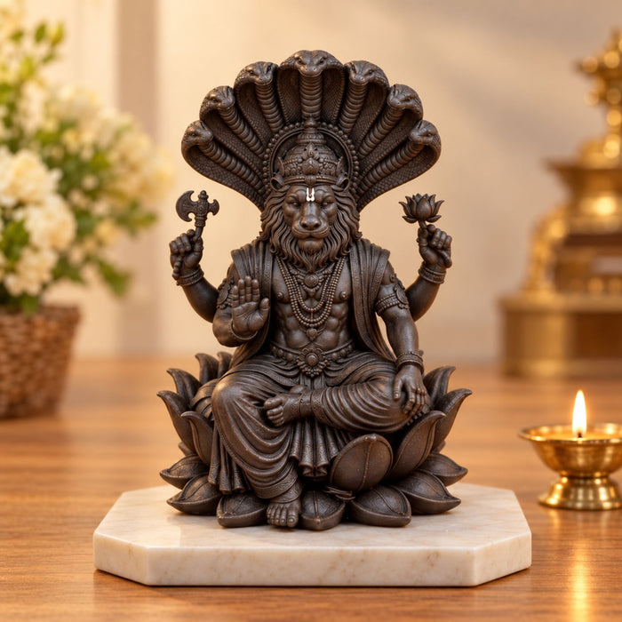 Lord Narasimha Murti 3.5 Inch Black | Narasimha Bhagwan Idol