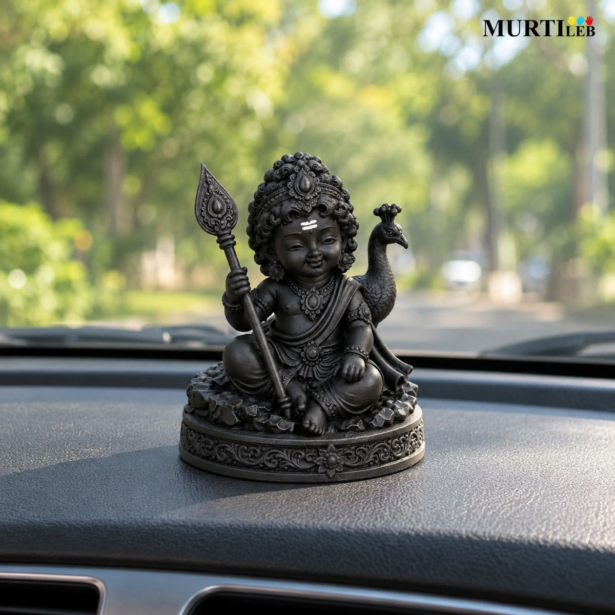 Lord Bala Murugan Black Idol 3.5 Inch