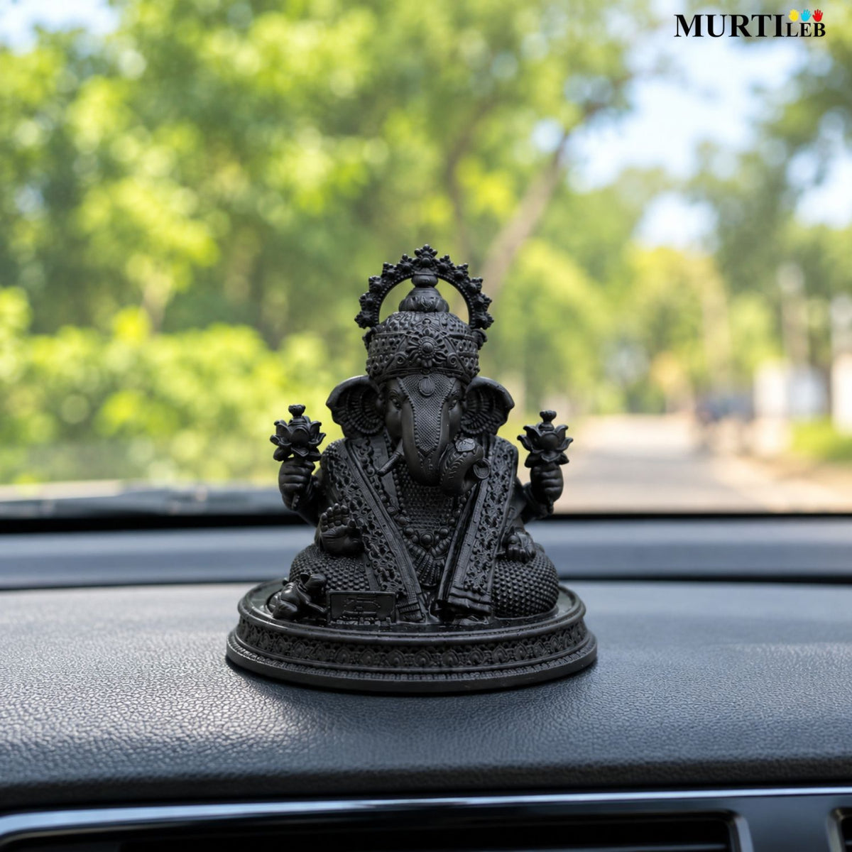 Lord Ganesha Black Idol 3 Inch | Ganpati Bappa Murti