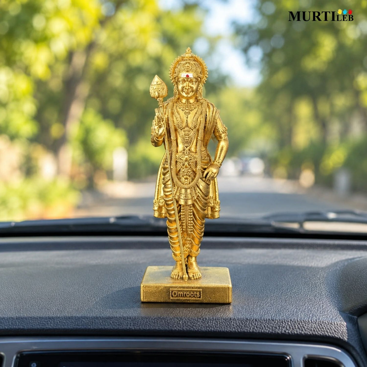 Lord Murugan Swamy Gold 4 Inch | Kartikeya Swamy Idol