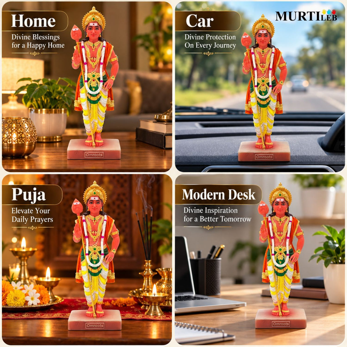 Lord Murugan Swamy Multicolor 7 Inch