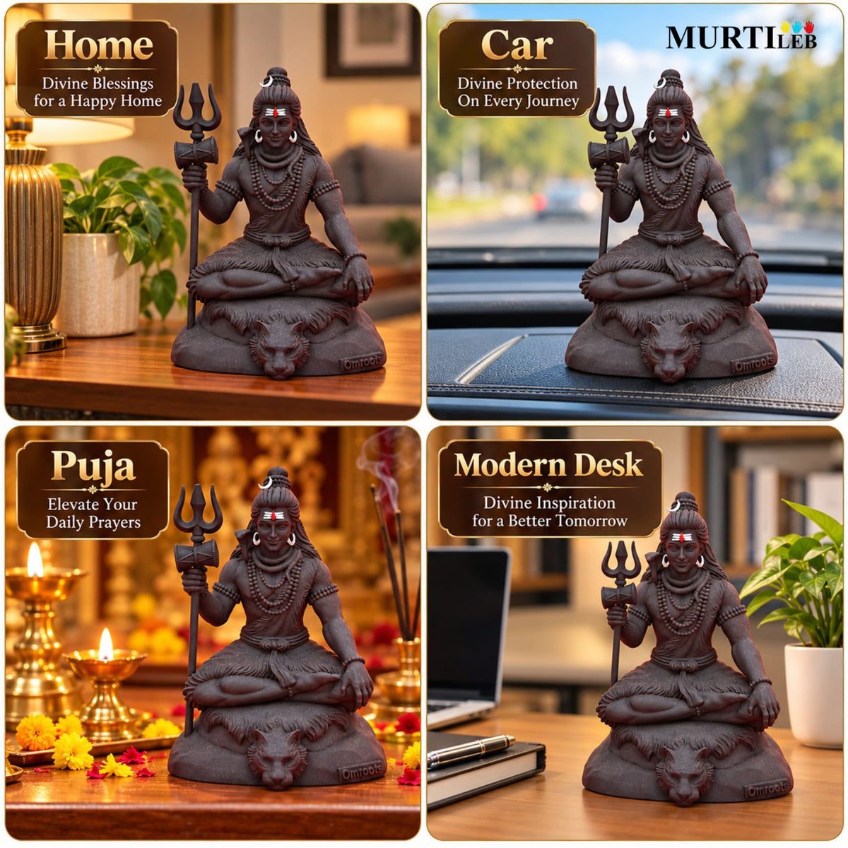 Lord Shiv Ji Black Idol 4 Inch | Mahadev Shiv Ji Murti
