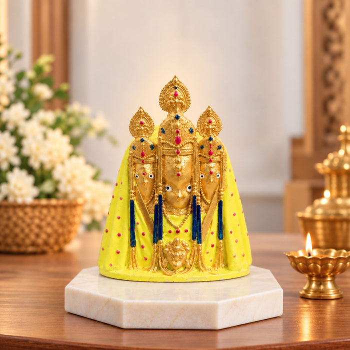 Maa Baglamukhi Multicolor Idol 3.5 Inch, Nalkheda Swaroop Car Dashboard & Pooja Idol