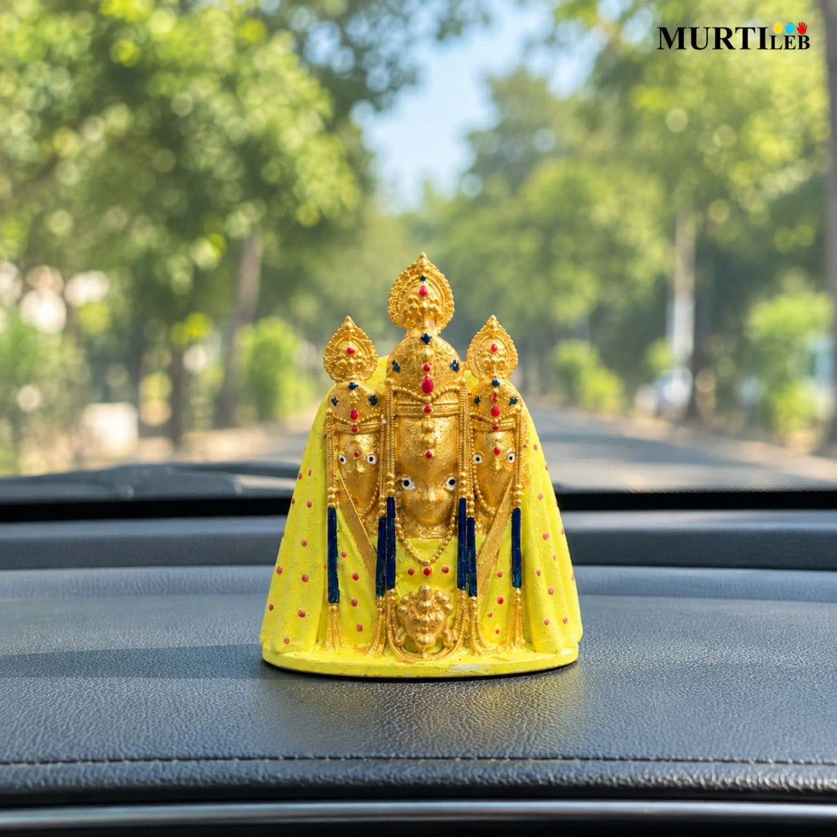 Maa Baglamukhi Multicolor Idol 3.5 Inch, Nalkheda Swaroop Car Dashboard & Pooja Idol