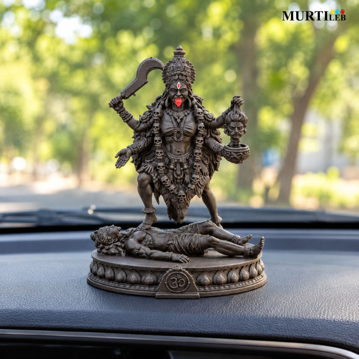 Mahakaali Mata Idol 3.5 Inch Black | Premium Black Finish UV Resin Maa Kali Statue