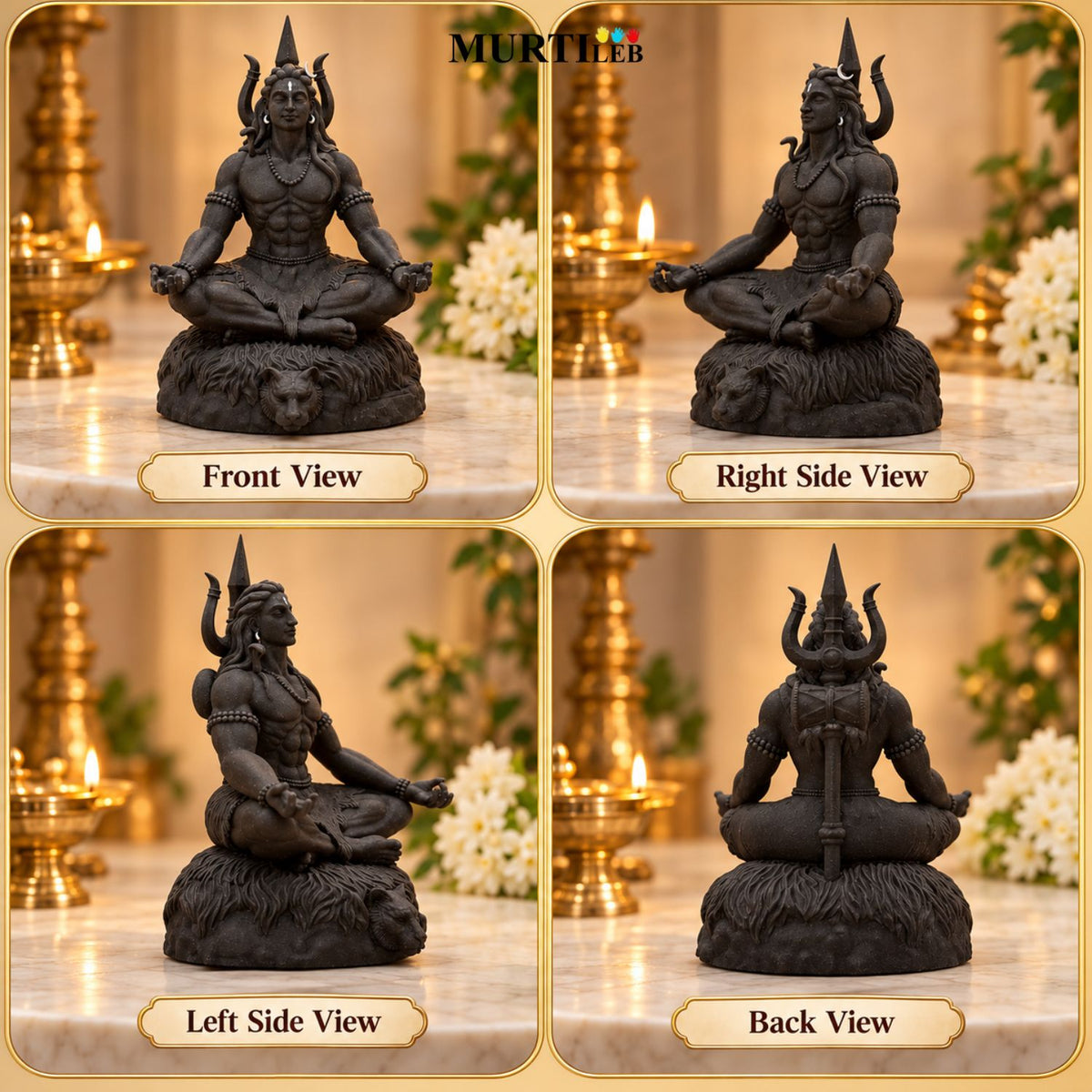 Mahayogi Shiva Murti 3.5 Inch Black