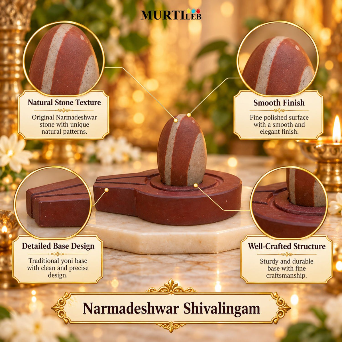 Narmadeshwar Shivalingam for Pooja 3 Inch | Lord Shiva Shivalingam for Devotional Worship