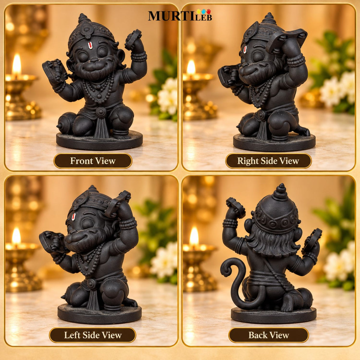 Premium Bal Hanuman Idol 3.5" Black