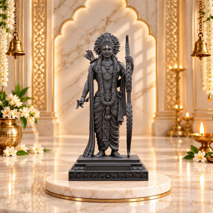 Lord Ram Ji Idol  Black | Ram Ji Statue for Home Mandir, Pooja Room, Car Dashboard, Office & Gifting