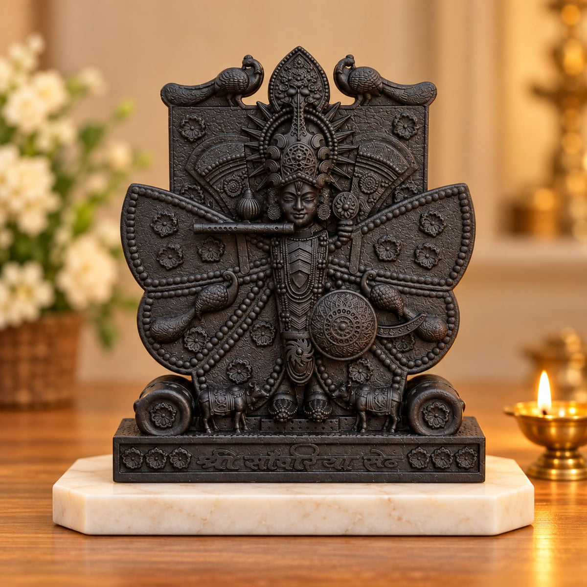 Shree Sanwariya Seth Black Idol 3.5 Inch