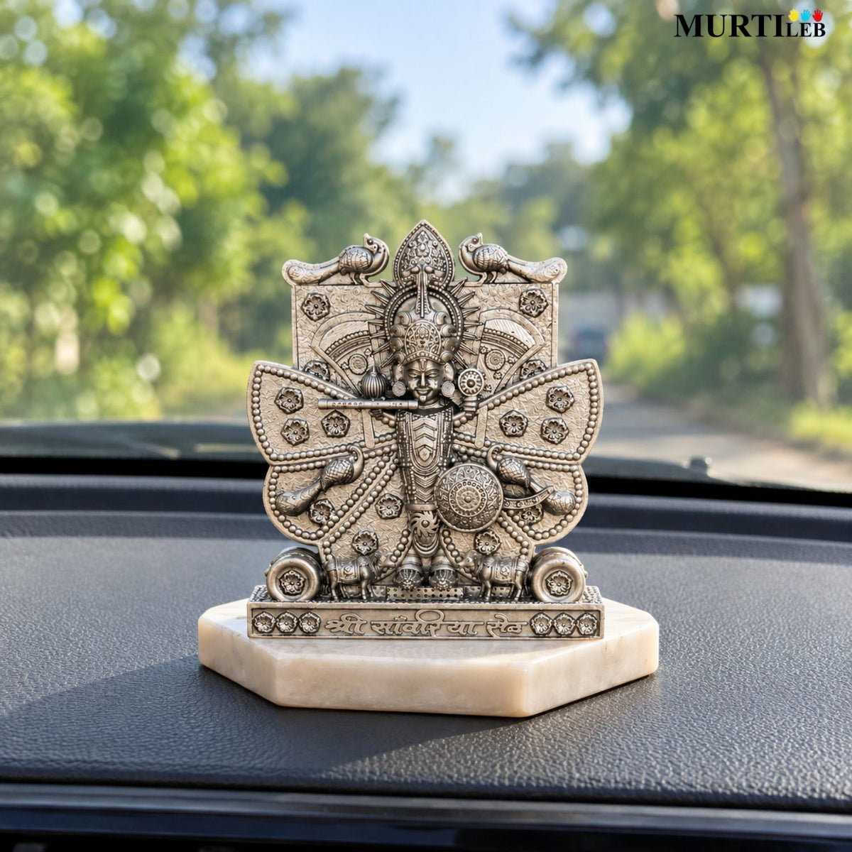Shree Sanwariya Seth Silver Idol 3.5 Inch