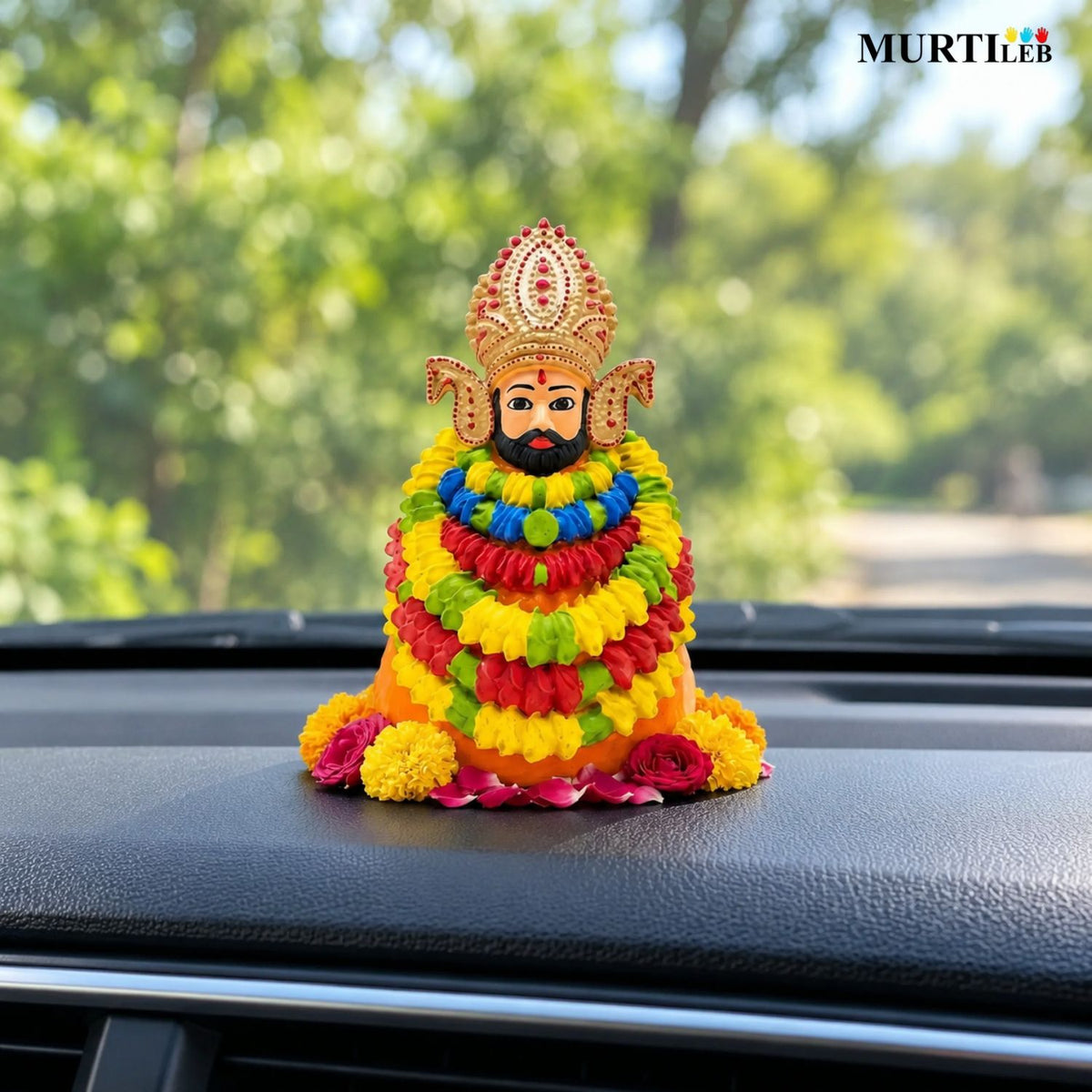 Siddh Khatu Shyam Baba Multicolor Idol 4 Inch | Premium Multicolor UV Resin Khatu Shyam Statue