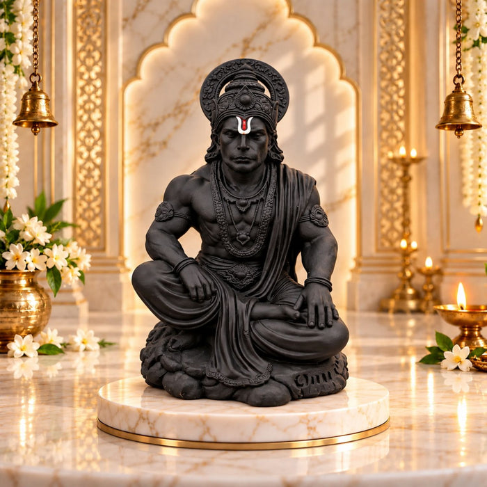 Divine Hanuman Ji Black Idol 3.5 Inch | Bajrangbali Murti